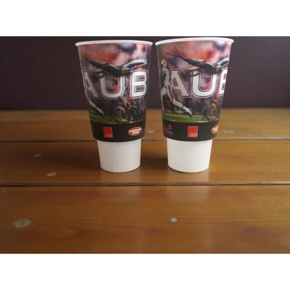 Auburn Football 7-Piece Fan Set – Metal Drink Bucket, 2 Cups & 4 NEW Steak Knive - Picture 10 of 16